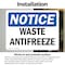 Signmission Waste Antifreeze, 5 in W x Rectangle, Vinyl Decal OS-2PACK-NS-D-35-L-18954 - alternate 3